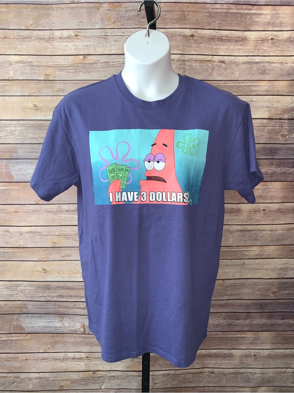 SpongeBob SquarePants Purple Logo Crewneck Tee - Size Large